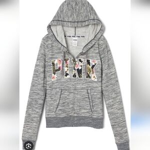 Victoria's Secret PINK Full Zip Hawaiian Flower Hoodie